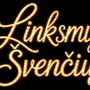 Šviečiantis užrašas I Linksmų švenčių